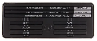 Уголь прессованный 06шт + карандаши угольные 03шт черные, мет.кор., ACMELIAE - фото 3