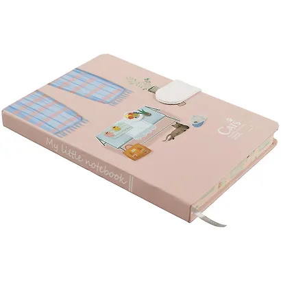 Блокнот с магнитной застёжкой «Котик в комнате», 128 листов, 19 х 13 см - фото 2