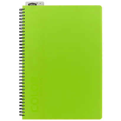 Тетрадь в клетку Stila, Neon Green, А4, 96 листов - фото 1