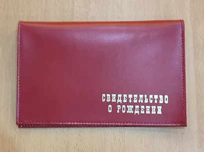 Обложка для свидетельства о рождении, кожа, 195х265, карм. из прозр. пласт., в асс., 7-978 - фото 1