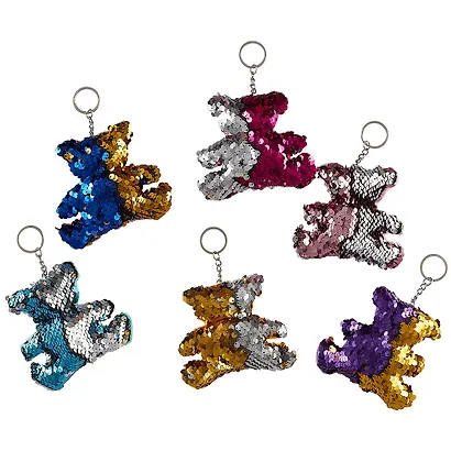 Брелок с пайетками Медвежонок (текстиль) - фото 3