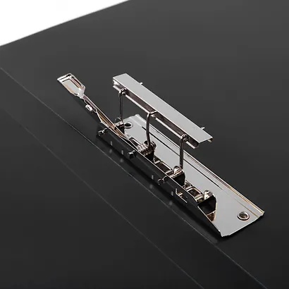 Папка с бок.прижимом А4 "PRISMA", пластик 20мм, черная - фото 3