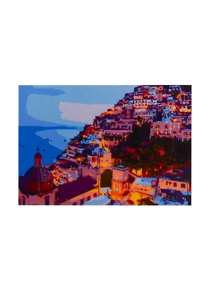 Набор ТМ Рыжий Кот Раскраска на картоне A3 Итальянский городок (Арт. Р-2266) - фото 1