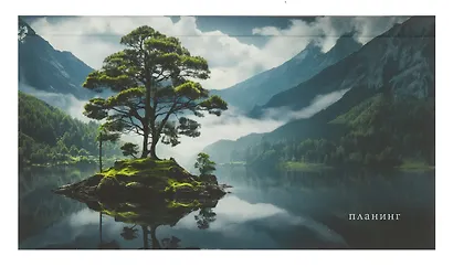 Планинг недатированный 64 листа, "Остров туманов", карманный, покрытие Soft Touch - фото 1