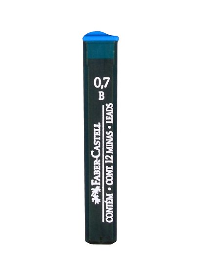 Грифели для механических карандашей Faber-Castell "Polymer", 12шт., 0,7мм, B - фото 1
