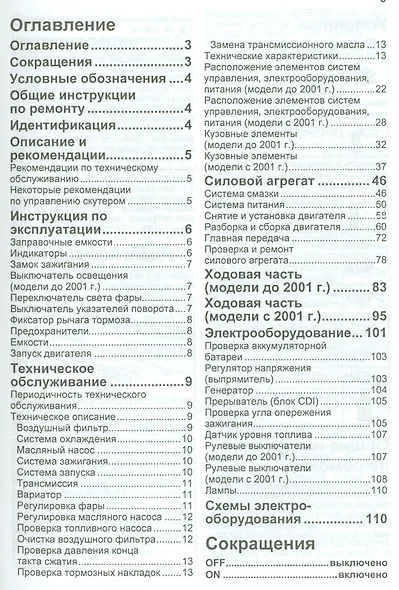 Скутеры HONDA LEAD Устройство техническое обслуживание и ремонт (м) - фото 2