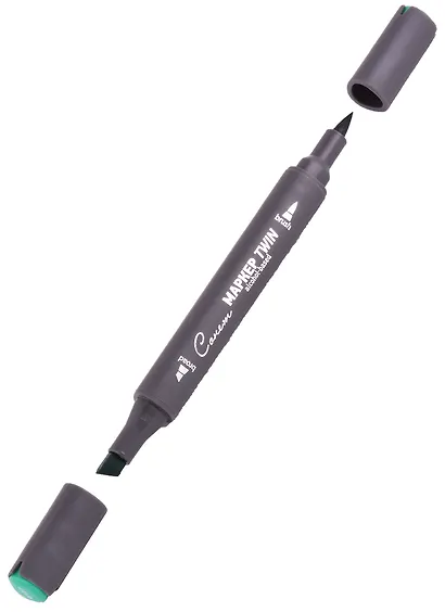 Маркер художественный "Сонет" Twin Brush изумрудно-зелёный, Сонет - фото 2