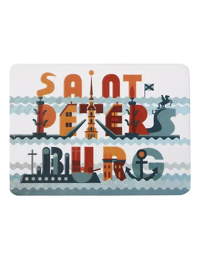 Сувенир МАГНИТИК Магнит Санкт-Петербург: «Saint-Petersburg» 95*68мм - фото 1