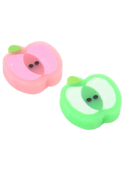 Ластик 02шт "Яблоко", ассорти - фото 2