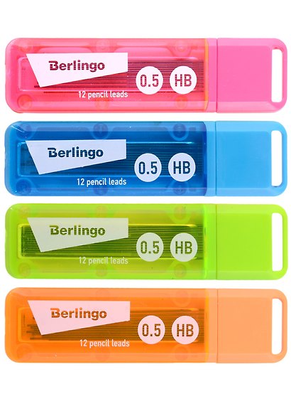 Грифели для механических карандаше, Berlingo, 0,5 мм, HB, 12 штук - фото 6