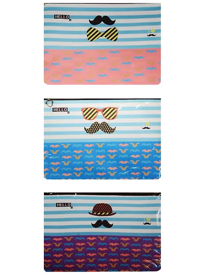 Папка на молнии А5 15*21см "Усы", ПВХ - фото 2