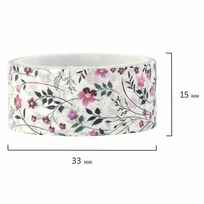 Клейкие WASHI-ленты для декора ЦВЕТОЧНЫЙ МИКС, 15 мм х 3 м, 7 цветов, рисовая бумага, ОСТРОВ СОКРОВИЩ, 661707 - фото 5