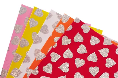 Набор для творчества, Набор цветной пористой резины голографические сердечки А4 Schreiber/Шрайбер 2мм, 5 листов, 5 цветов S 5554 - фото 4