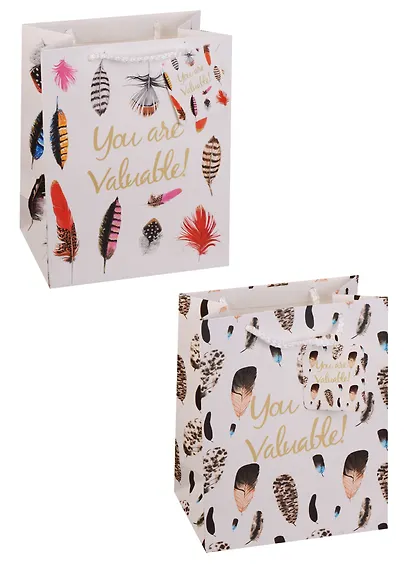 Пакет подарочный бумажный А5 "You are valuable", женский - фото 3