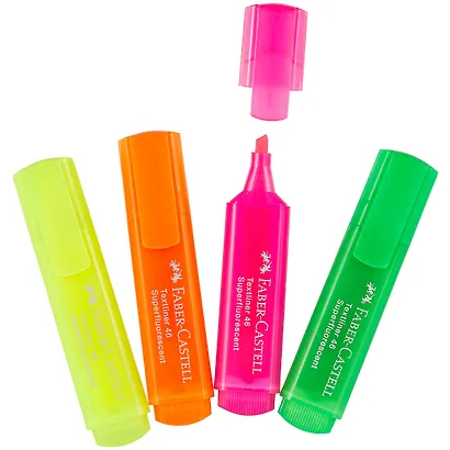 Текстовыделители «46 Superfluorescent» 4 цвета, Faber-Castell - фото 2