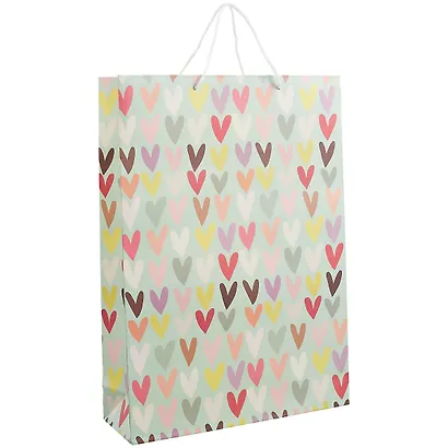 Пакет А3 45*32*10 "Разноцветные сердца.Basic" нейтр., бум.мат.ламинат - фото 1