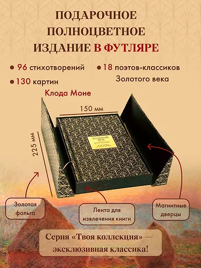 Золотой век. Картины Клода Моне (Книга+футляр) - фото 4