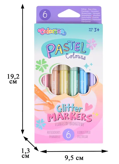 Фломастеры «Pastel» Colorino, 6 цветов - фото 2