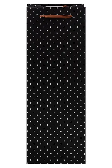 Пакет бутылочный 34,5*12,5*10 "Black shine" бум.мат.ламинат - фото 2