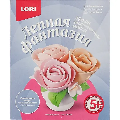Набор для творчества LORI Лепная фантазия Нежные розы - фото 2