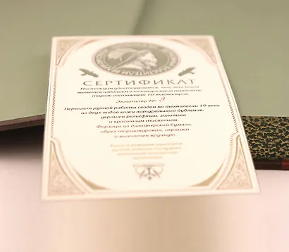 Чингисхан. Верховный властитель Великой степи. Книга в коллекционном кожаном инкрустированном переплете ручной работы с окрашенным и золочёным обрезом - фото 6