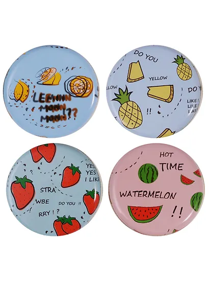 Монетница на молнии Фрукты 7см (металл) 12-11984-SM-03 - фото 2