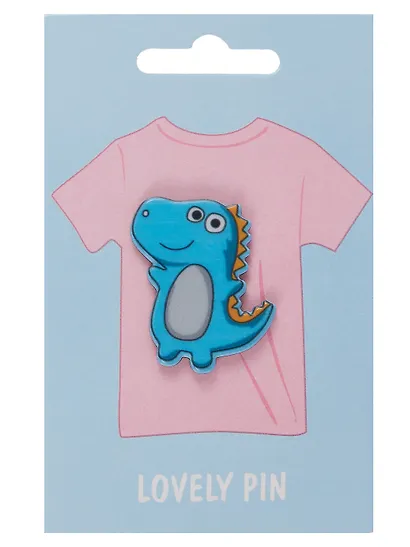 Набор акриловых значков (5шт) (Значок Корги в космосе Значок Котик Значок Авокадо Кот Значок Динозаврик (голубой) Значок Меломан) (акрил) (упаковка) - фото 13