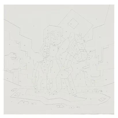 Картина по номерам детская Lori Мир пикселей "Пиксельный наездник", холст на подрамнике 20х20 см - фото 2