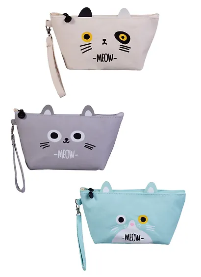 Косметичка на молнии Кошка Meow (20х11) (текстиль) (ПВХ бокс) - фото 3