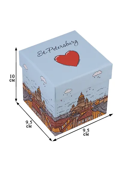 Коробка подарочная СПб "St. Petersburg" 9,5*9,5*10см, картон - фото 3