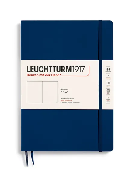 Книга для записей B5, 61 лист в точку "Classic", мягкая обложка, черный, Leuchtturm1917 - фото 1