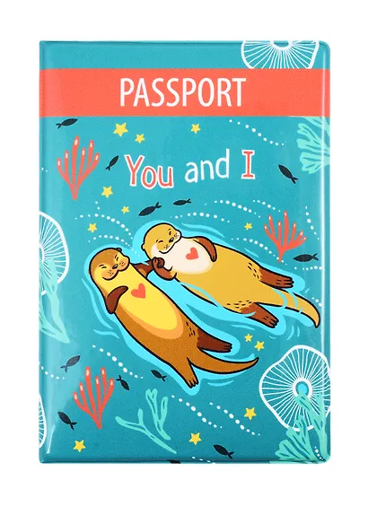 Обложка для паспорта Каланы (ПВХ бокс) (ОП2020-235) - фото 1