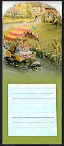 МИНИМАКС Ежедневник на магните 7,5*18см. Сьюзен Вилер Зайцы на черепахе в ассортименте - фото 1