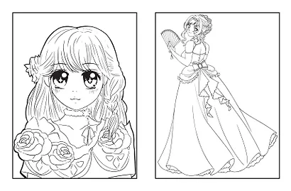 Утонченные и мечтательные. Наряды. Раскраски - фото 6