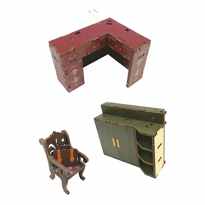 MiniHouse DIY. Книжный румбокс "Кабинет Шерлока Холмса" (8х14х22см) - фото 3