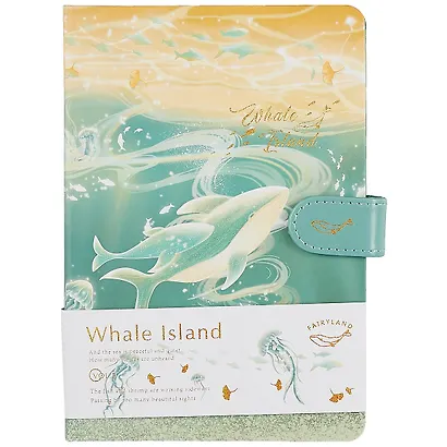 Блокнот с магнитной застежкой Киты Whale Island (256стр) (13х19) - фото 6