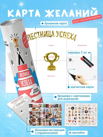 Лестница успеха: супернавыки для победителей (карта желаний в тубусе) - фото 3