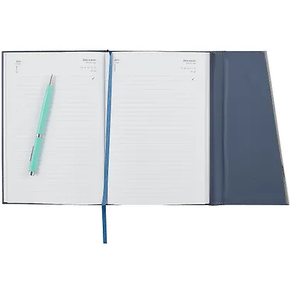 Ежедневник недатированный "Апретт",  А5, 120 листов, серо-синий - фото 3