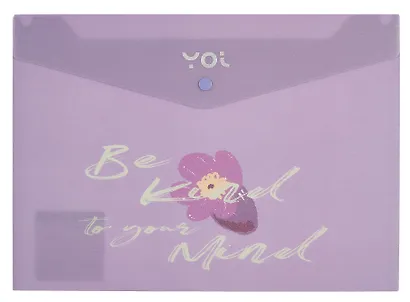 Папка-конверт А4 на кнопке "Lavender", ассорти, Yoi - фото 7