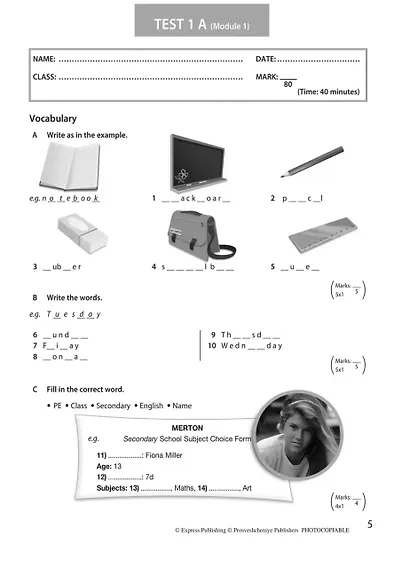 Ваулина. Английский язык. Контрольные задания. 5 класс. - фото 3