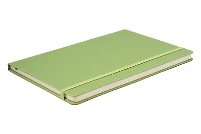 Книга для записей А4- 96л кл. "Joy Book. Чай матча" иск.кожа, тонир.блок, скругл.углы, ляссе, резинка - фото 3