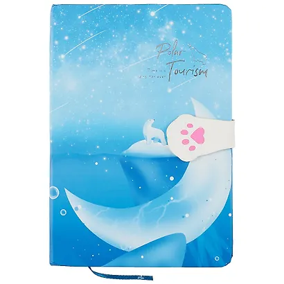 Блокнот с застежкой-лапкой "Белый медведь. Stars Arctic", 256 страниц, 13 х 19 см - фото 4