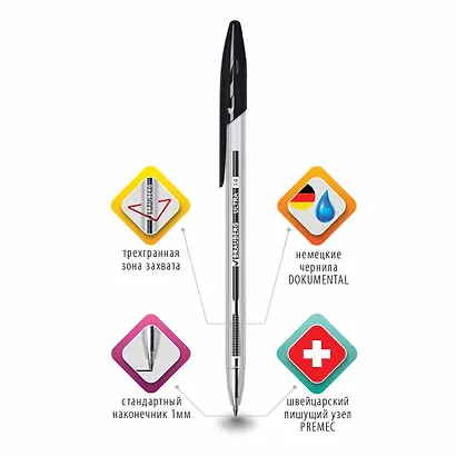 Ручка шариковая Brauberg, Ultra, черная 1 мм - фото 4