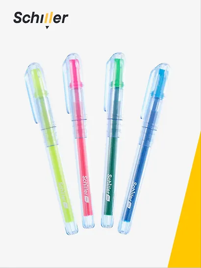 Текстовыделители "ECO", 4 штуки, Schiller - фото 2
