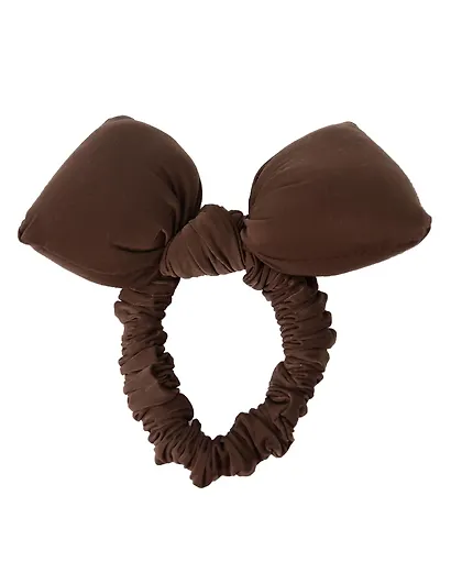 Резиночка дутая Бантик (коричневая) (текстиль) (10см) (12-2025093-17) (Lafilaf) - фото 1
