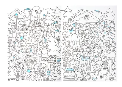 Новогодний маскарад: раскраска-гармошка - фото 2