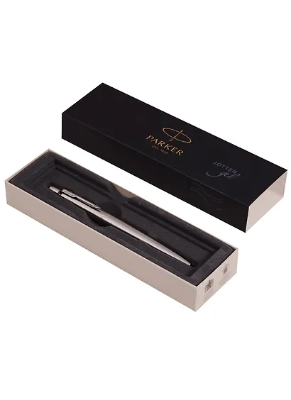 Ручка гелевая Parker, Jotter Stainless Steel CT, подарочная черная 0,7 мм - фото 2