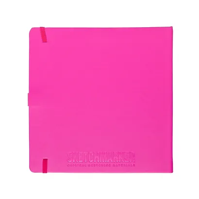 Скетчбук 20*20 80л "Sketchmarker" фуксия яркая, 140г/м2, слоновая кость, тв.обл. - фото 3