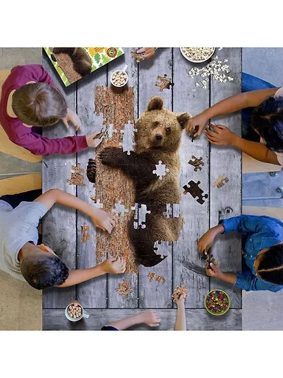 Пазл контурный «Медведь», 100 деталей - фото 3