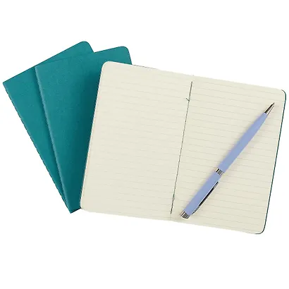 Набор книг для записей Moleskin Cahier Journal Pocket, 3 штуки, голубые, 32 листа, А6 - фото 4